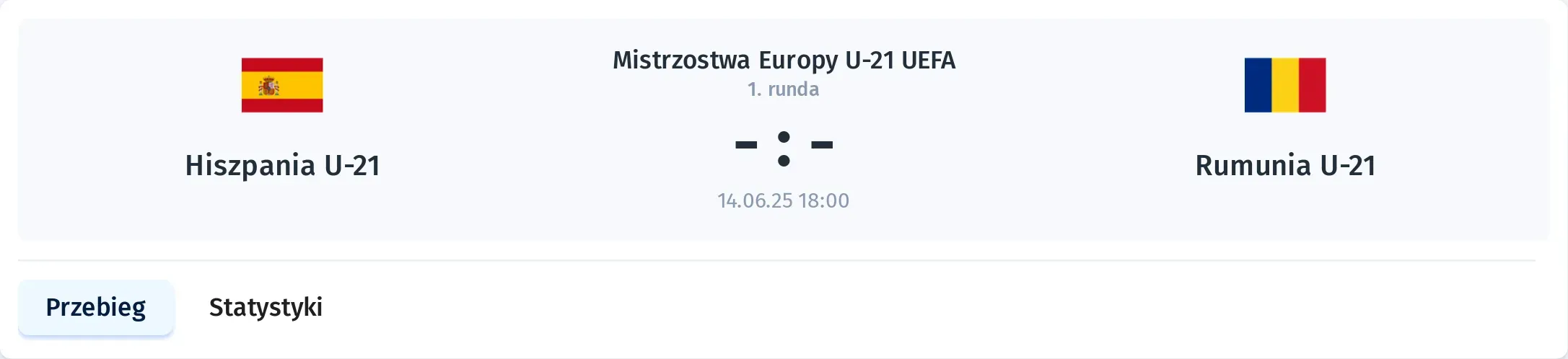 Przebieg Hiszpania U-21 - Rumunia U-21