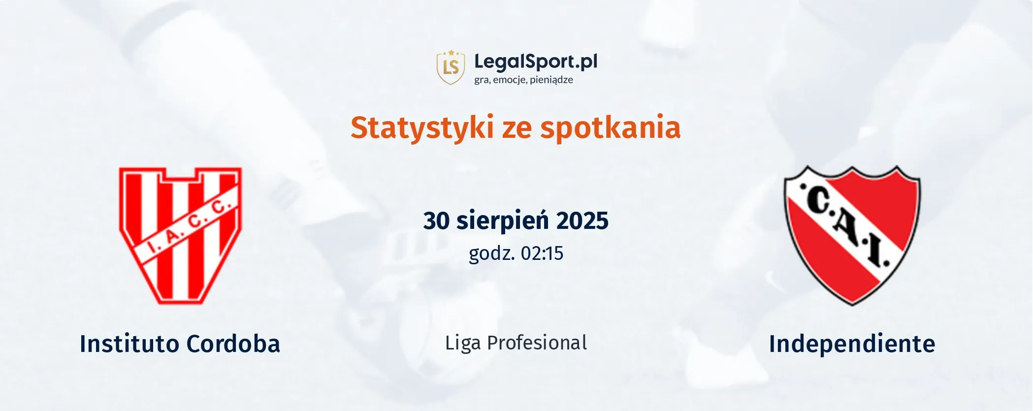 Statystyki Instituto Cordoba - Independiente