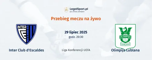 Przebieg Inter Club d'Escaldes - Olimpija Ljubljana
