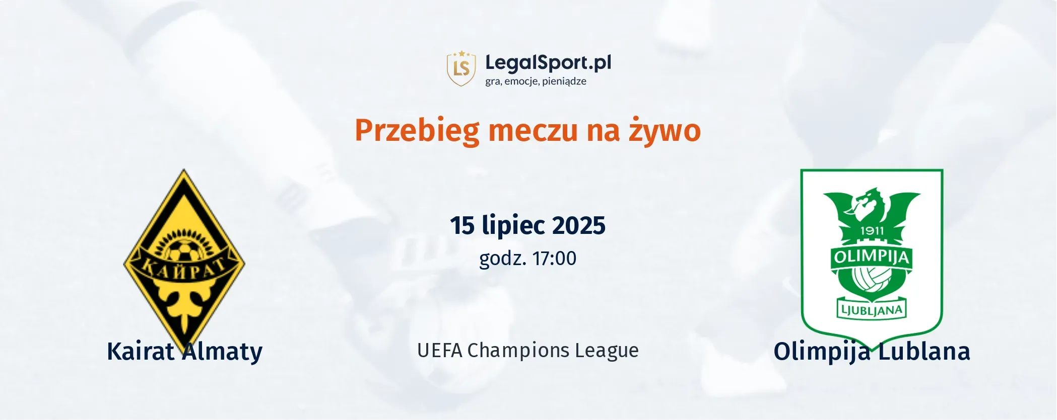 Przebieg Kairat Almaty - Olimpija Ljubljana