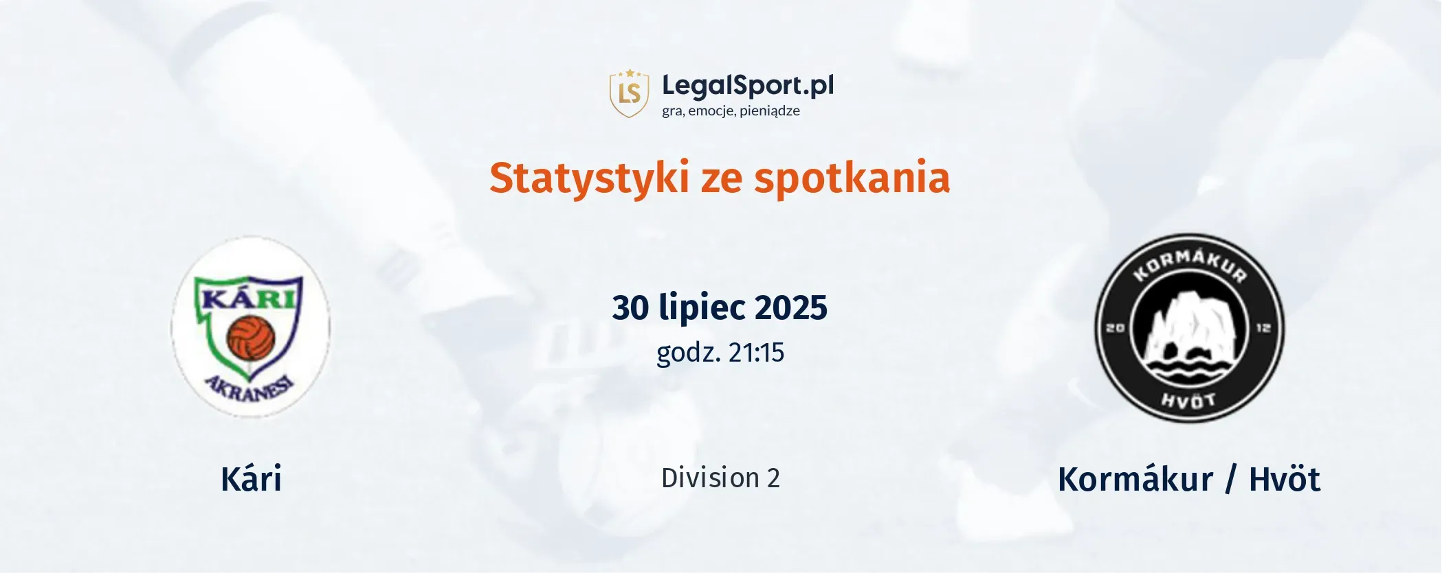 Statystyki Kári - Kormákur / Hvöt