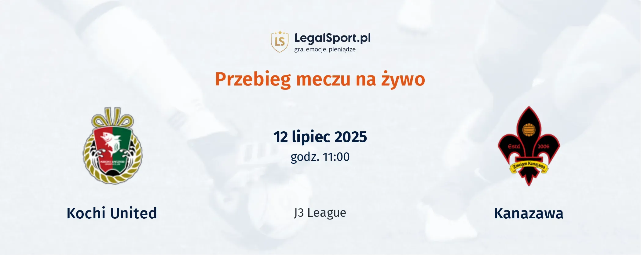 Przebieg Kochi United - Kanazawa