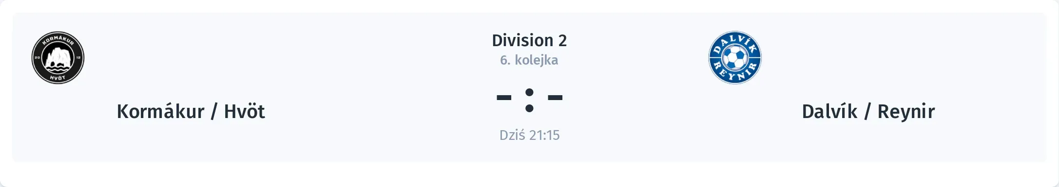 Przebieg Kormákur / Hvöt - Dalvík / Reynir