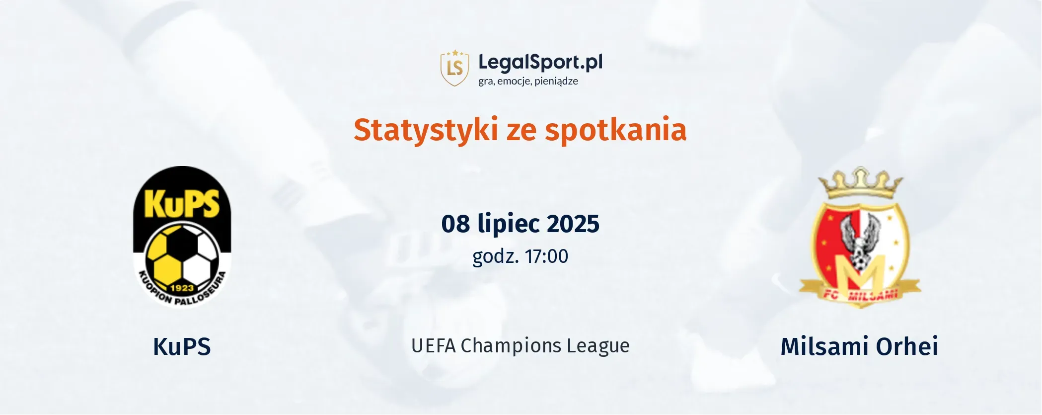Statystyki KuPS - Milsami Orhei