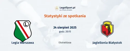 Statystyki Legia Warszawa - Jagiellonia Białystok