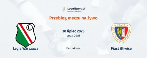 Przebieg Legia Warszawa - Piast Gliwice