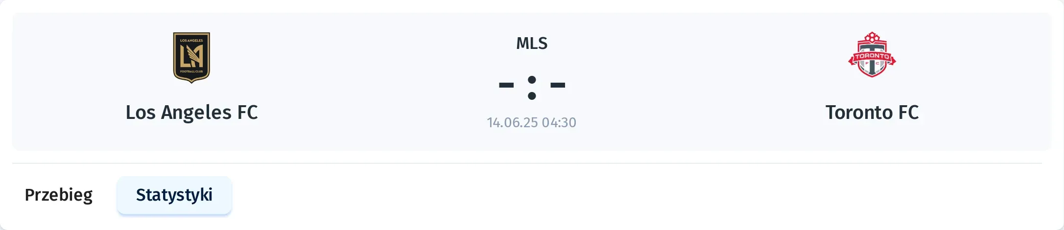 Statystyki Los Angeles FC - Toronto FC