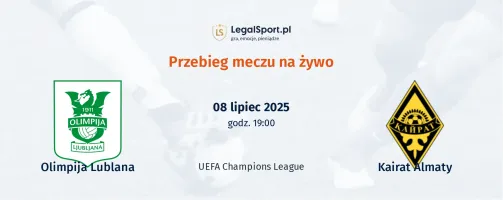 Przebieg Olimpija Ljubljana - Kairat Almaty