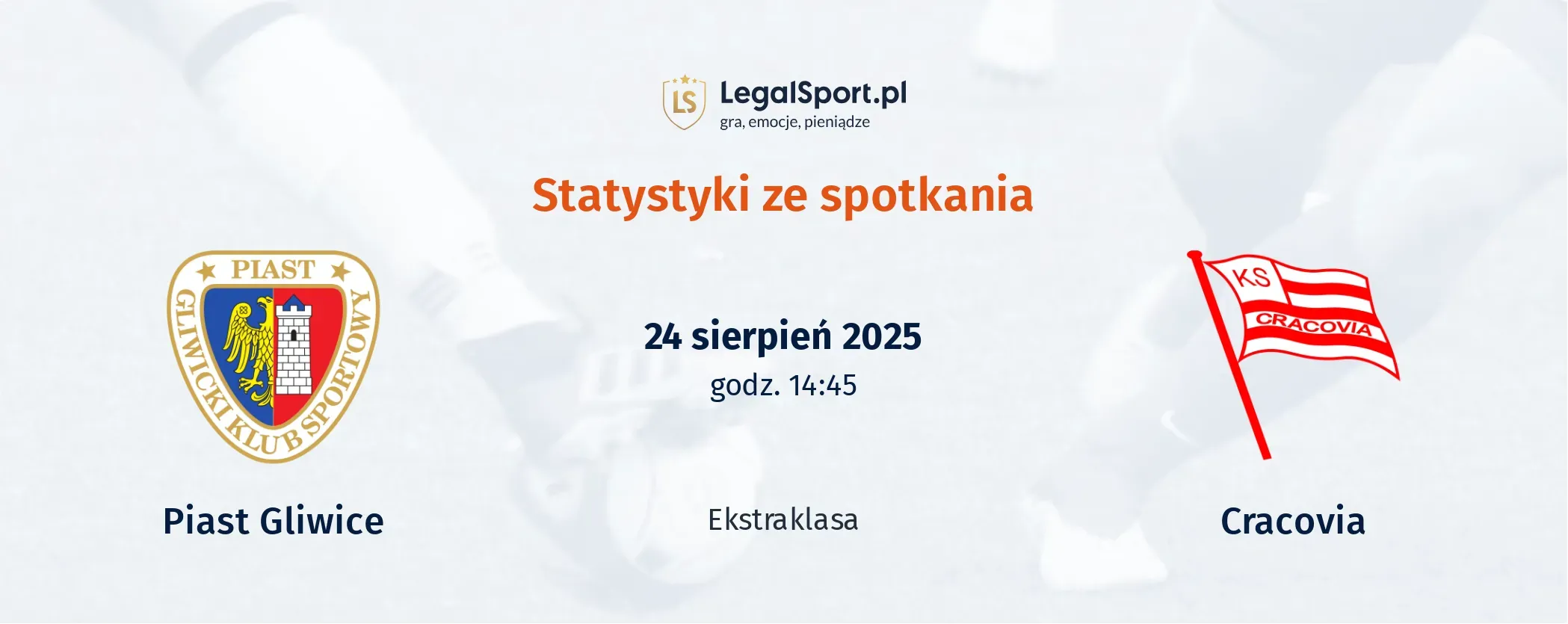 Statystyki Piast Gliwice - Cracovia
