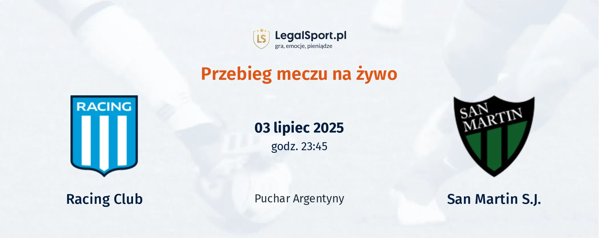 Przebieg Racing Club - San Martin S.J.