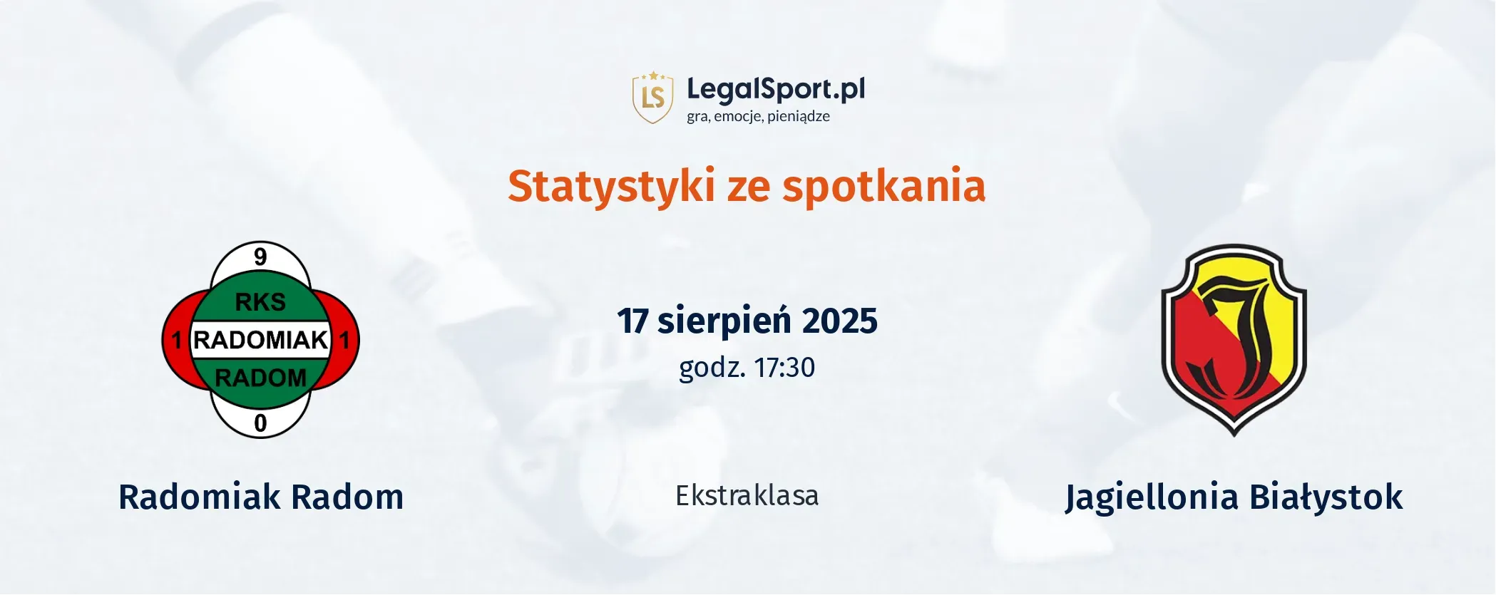 Statystyki Radomiak Radom - Jagiellonia Białystok