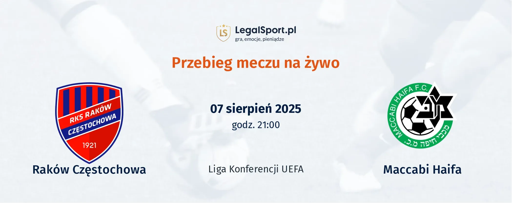 Przebieg Raków Częstochowa - Maccabi Haifa