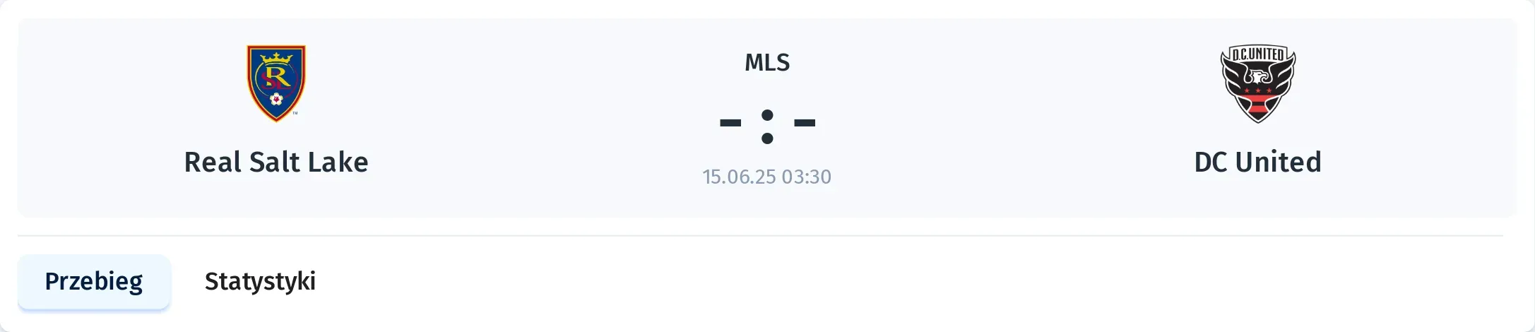 Przebieg Real Salt Lake - DC United