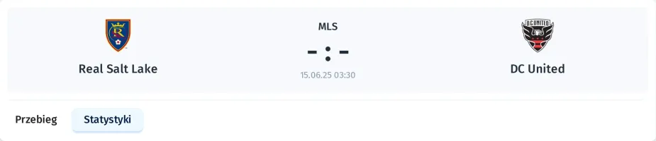 Statystyki Real Salt Lake - DC United