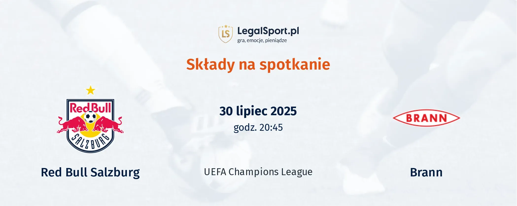 Składy Red Bull Salzburg - Brann
