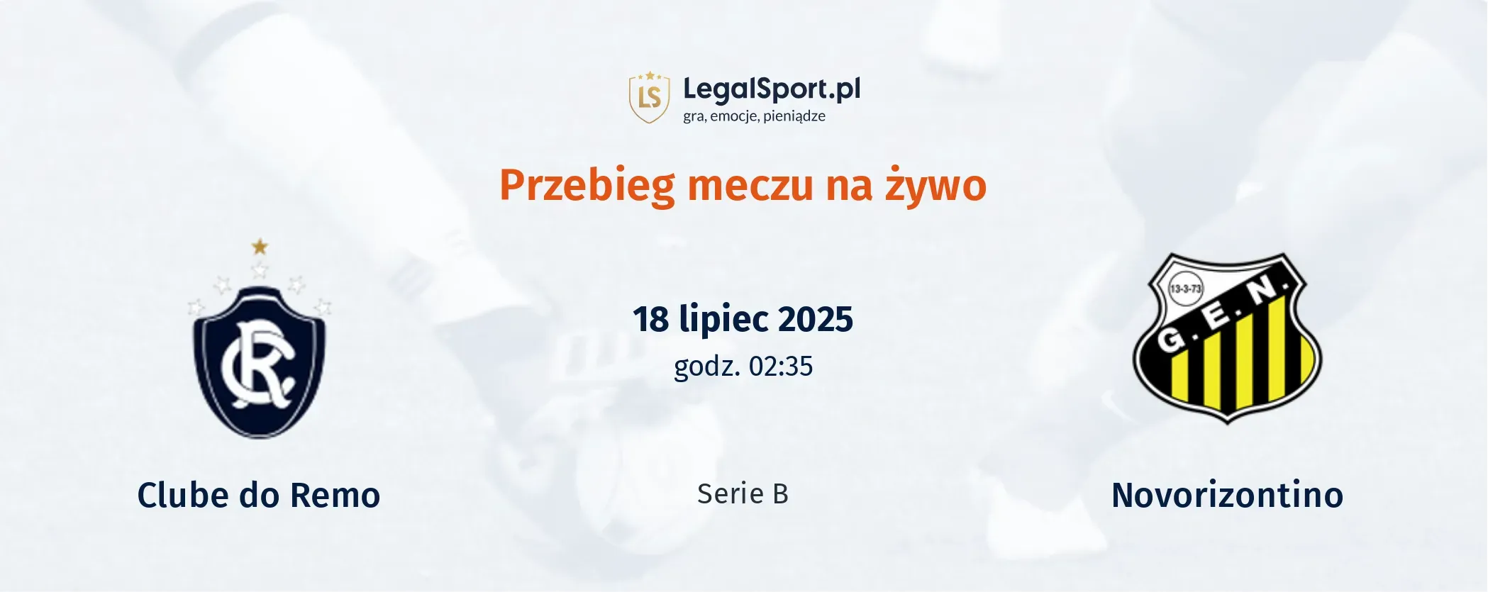 Przebieg remo - Novorizontino