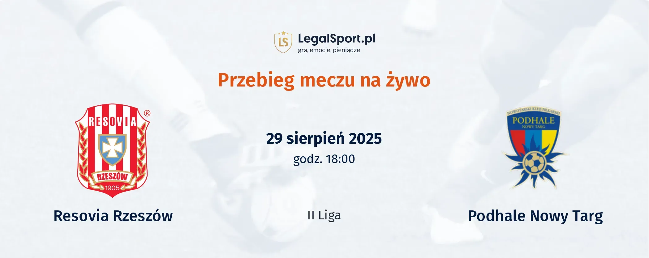 Przebieg Resovia Rzeszów - Podhale Nowy Targ