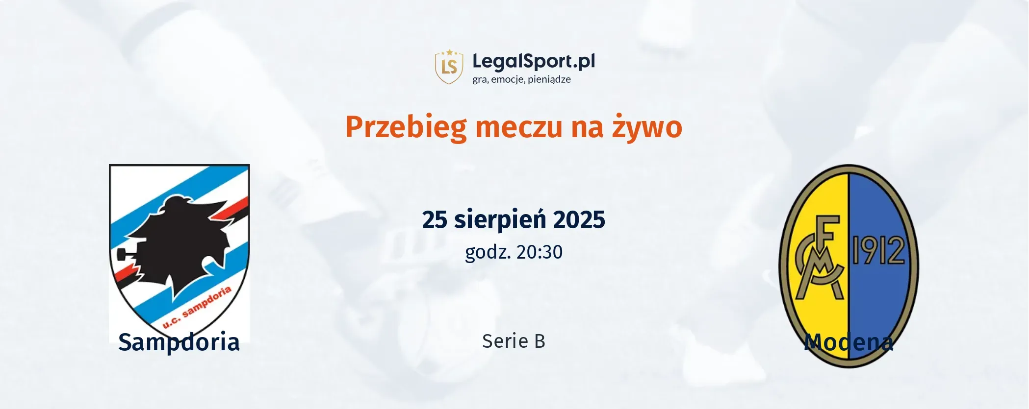 Przebieg Sampdoria - Modena