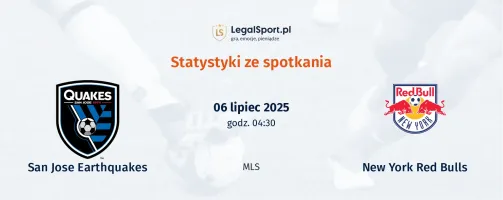 Statystyki San Jose Earthquakes - New York Red Bulls