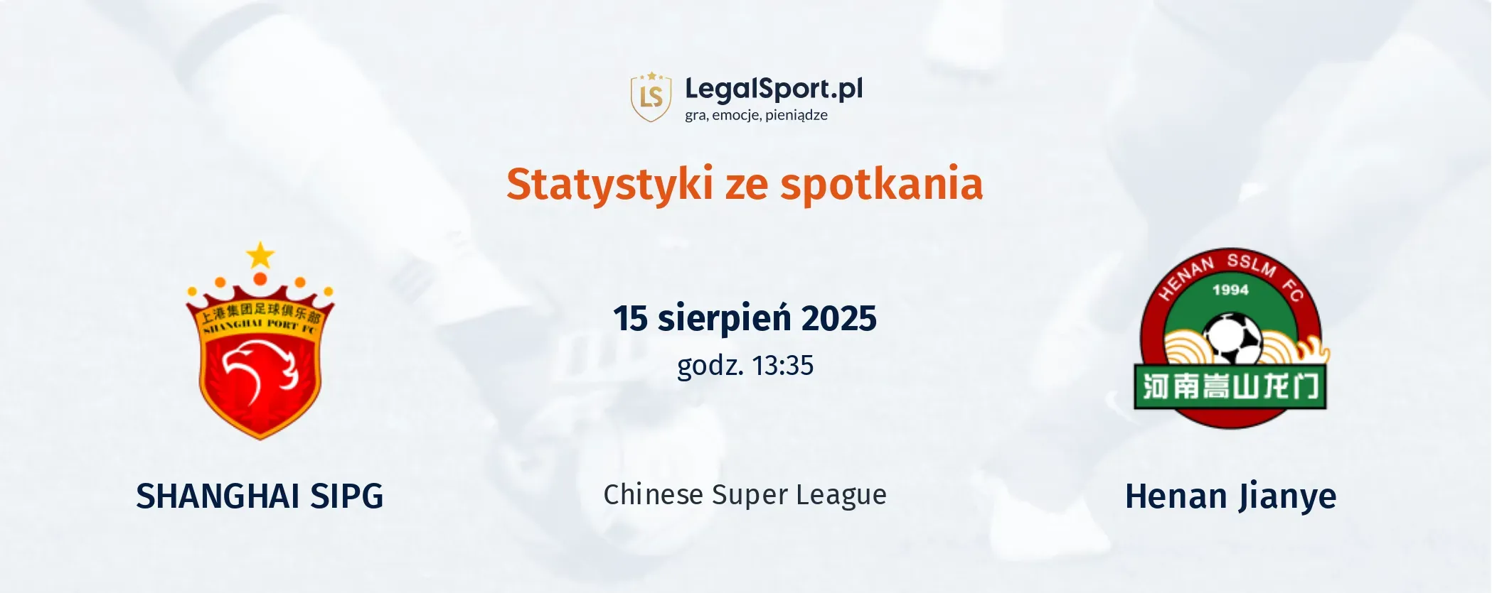 Statystyki SHANGHAI SIPG - Henan Jianye