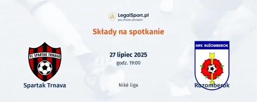 Składy Spartak Trnava - Ružomberok