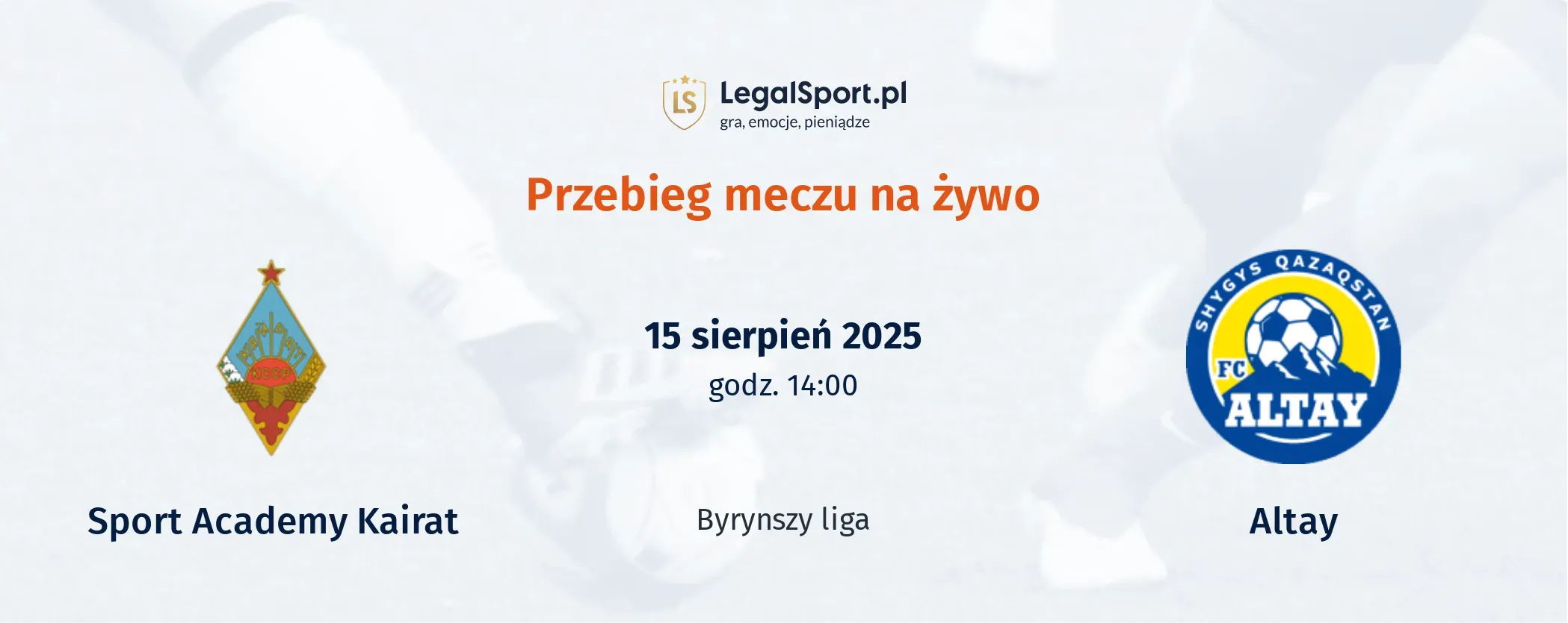 Przebieg Sport Academy Kairat - Altay