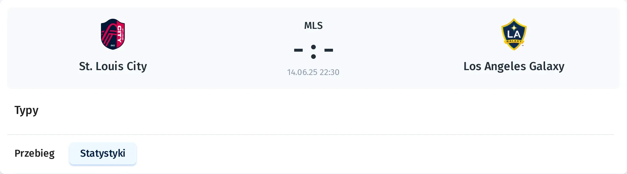 Statystyki St. Louis City - Los Angeles Galaxy