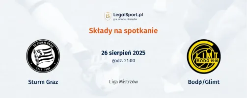 Składy Sturm Graz - Bodo/Glimt