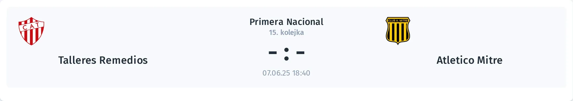 Przebieg Talleres Remedios - Atletico Mitre