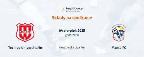 Składy Tecnico Universitario - Manta FC