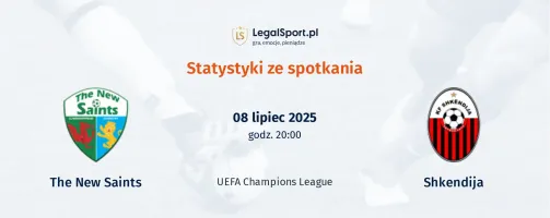 Statystyki The New Saints - Shkendija