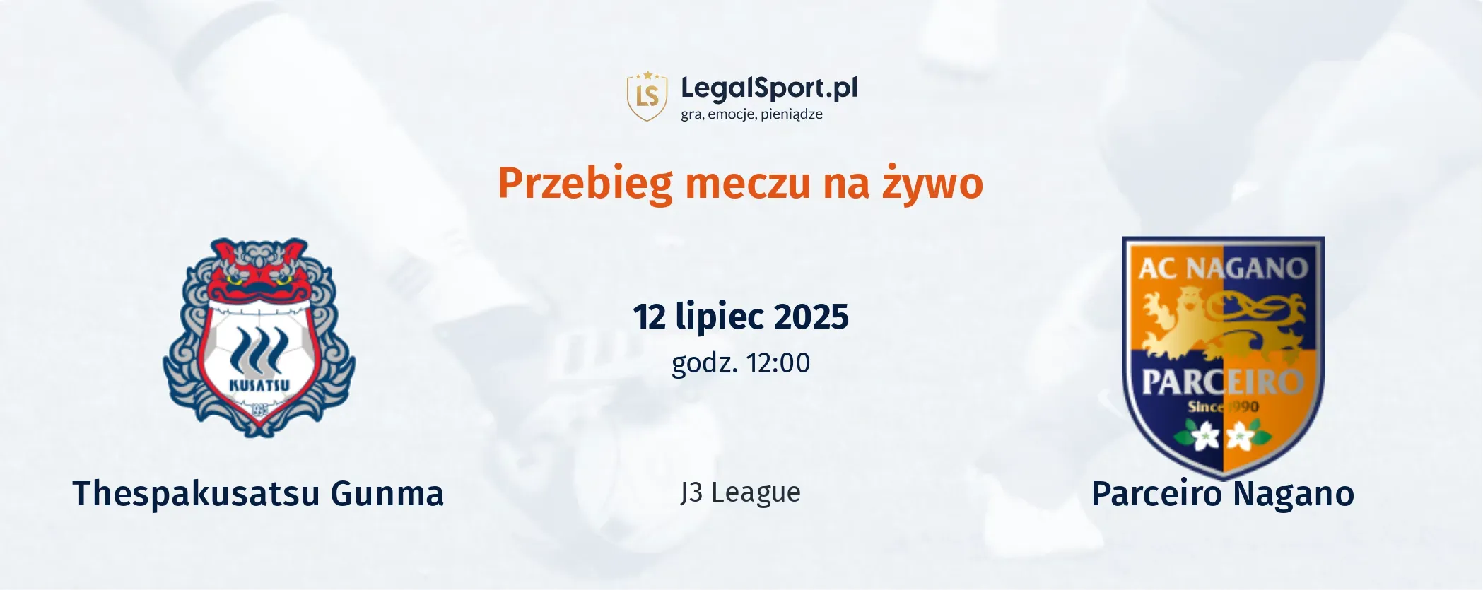 Przebieg Thespakusatsu Gunma - Parceiro Nagano