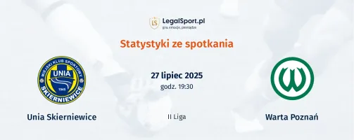 Statystyki Unia Skierniewice - Warta Poznań