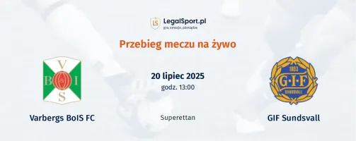 Przebieg Varbergs BoIS FC - GIF Sundsvall