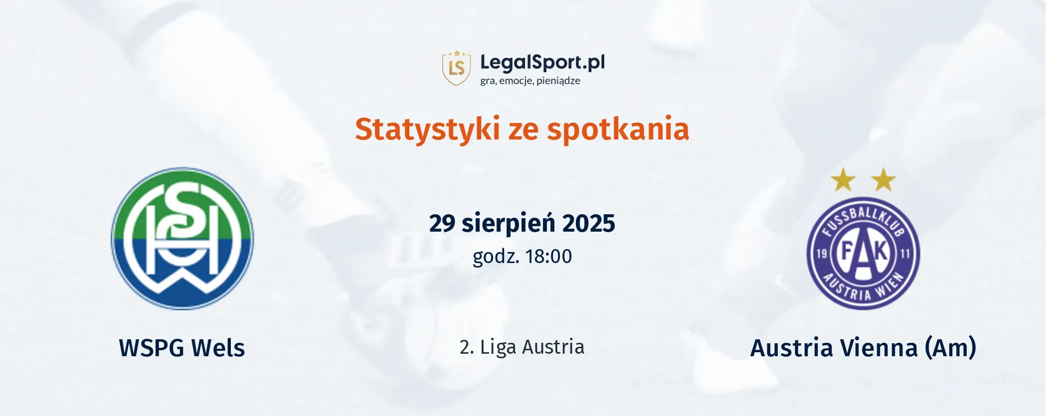 Statystyki WSPG Wels - Austria Vienna (Am)