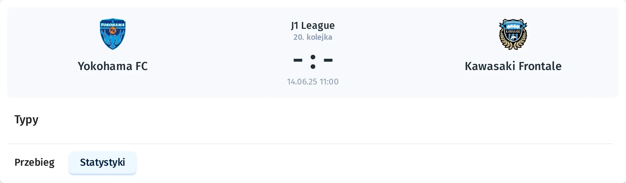 Statystyki Yokohama FC - Kawasaki Frontale