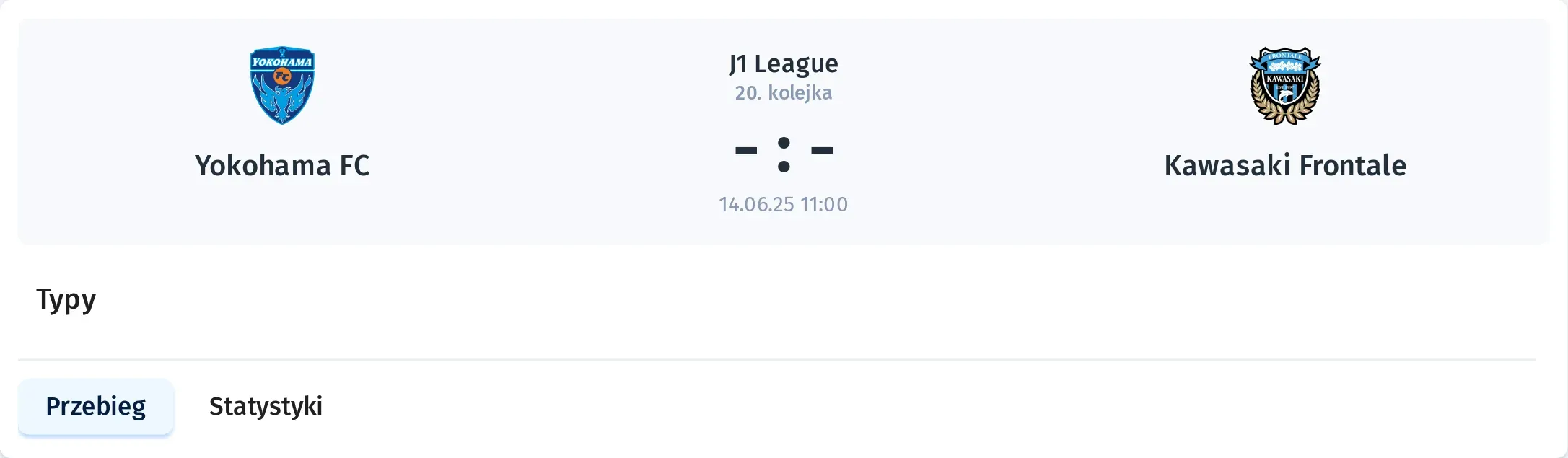 Przebieg Yokohama FC - Kawasaki Frontale